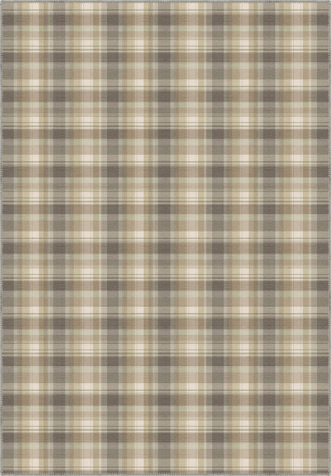 Odette Beige Plaid Rug