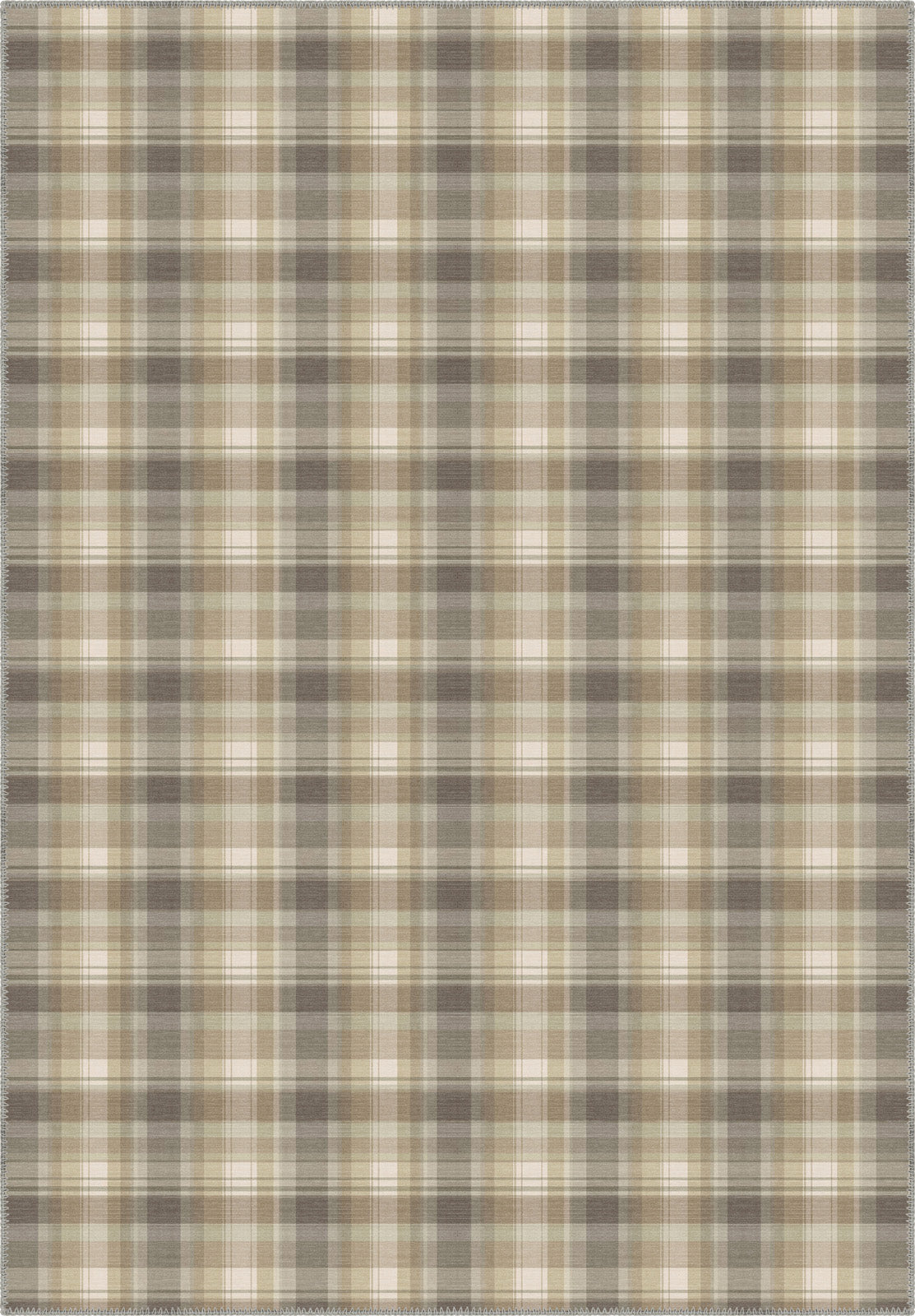 Odette Beige Plaid Rug