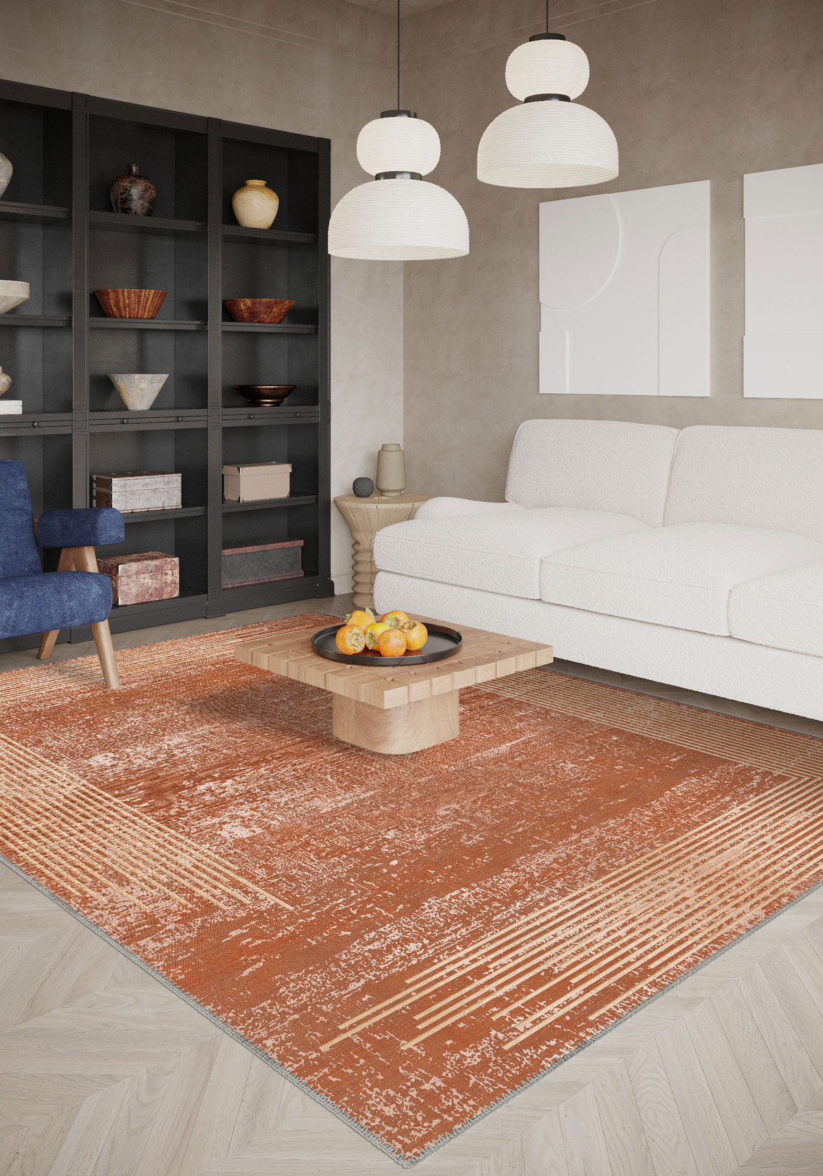Ayden Modern Orange Rug