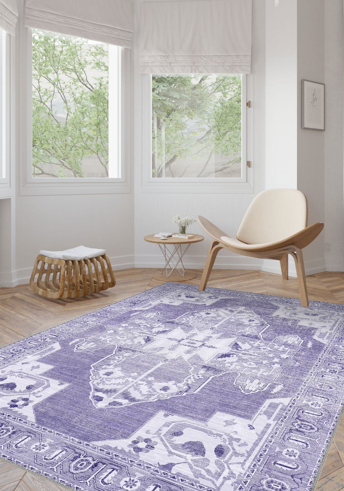 Adrian Purple Vintage Rug