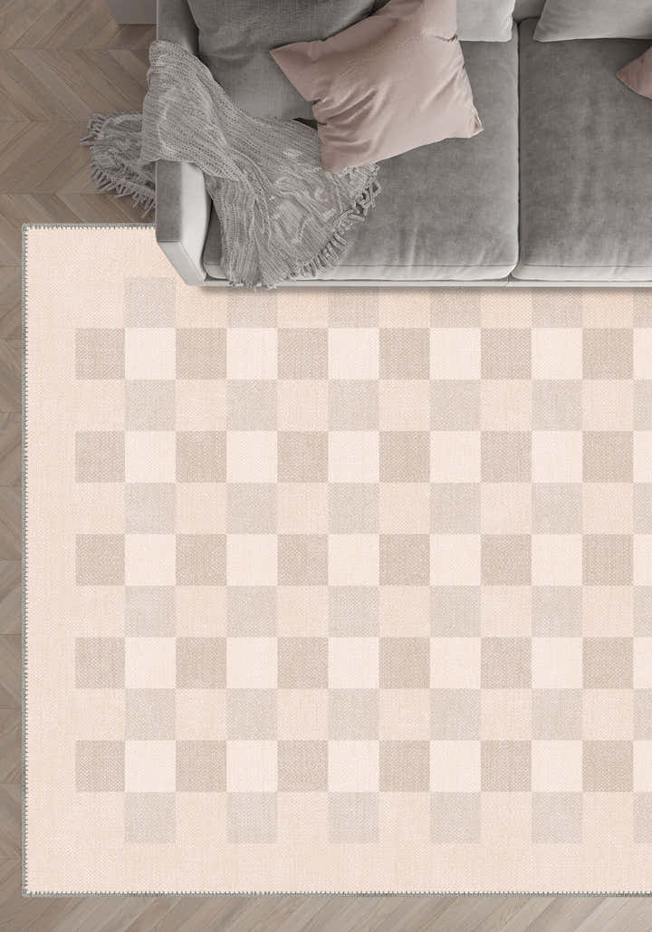 Liam Geometric Pink Rug