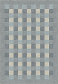 Liam Bordered Blue Washable Rug