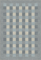 Liam Bordered Blue Washable Rug