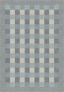 Liam Bordered Blue Washable Rug