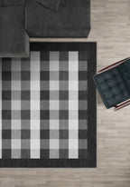 Liam Bordered Anthracite Rug