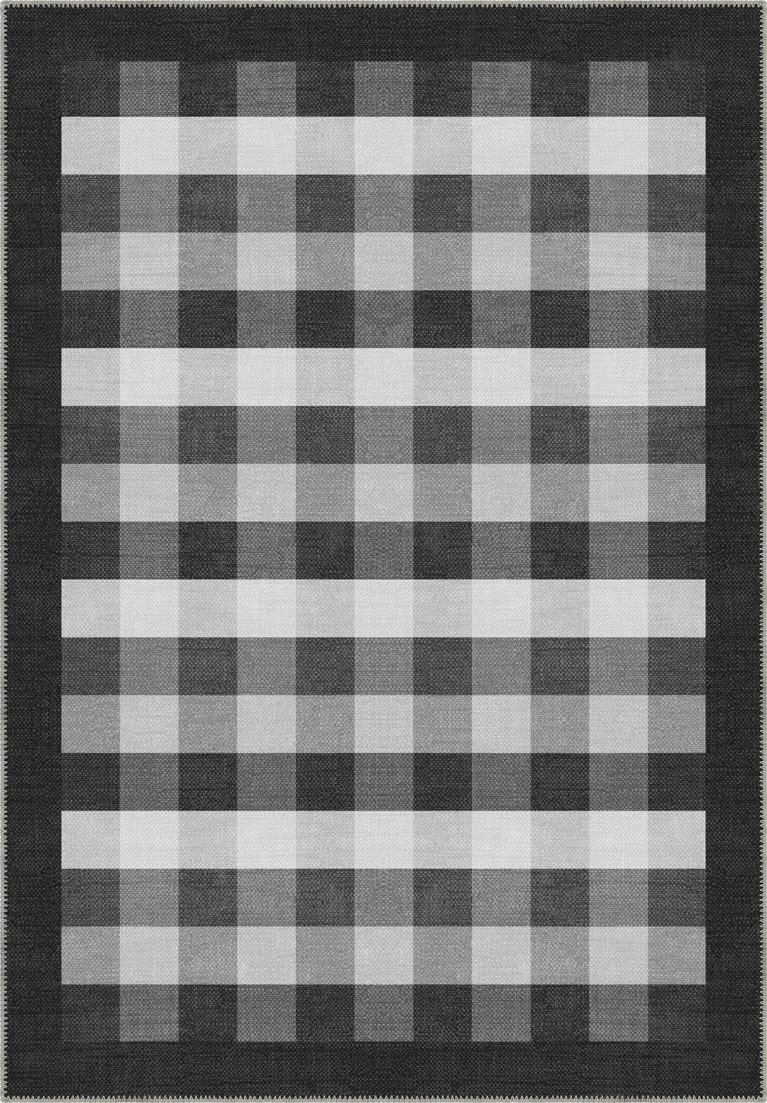 Liam Bordered Anthracite Rug