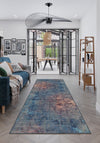 Lydia Brown and Blue Modern Rug