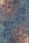Lydia Brown and Blue Modern Rug