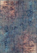 Lydia Brown and Blue Modern Rug