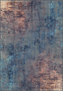 Lydia Brown and Blue Modern Rug