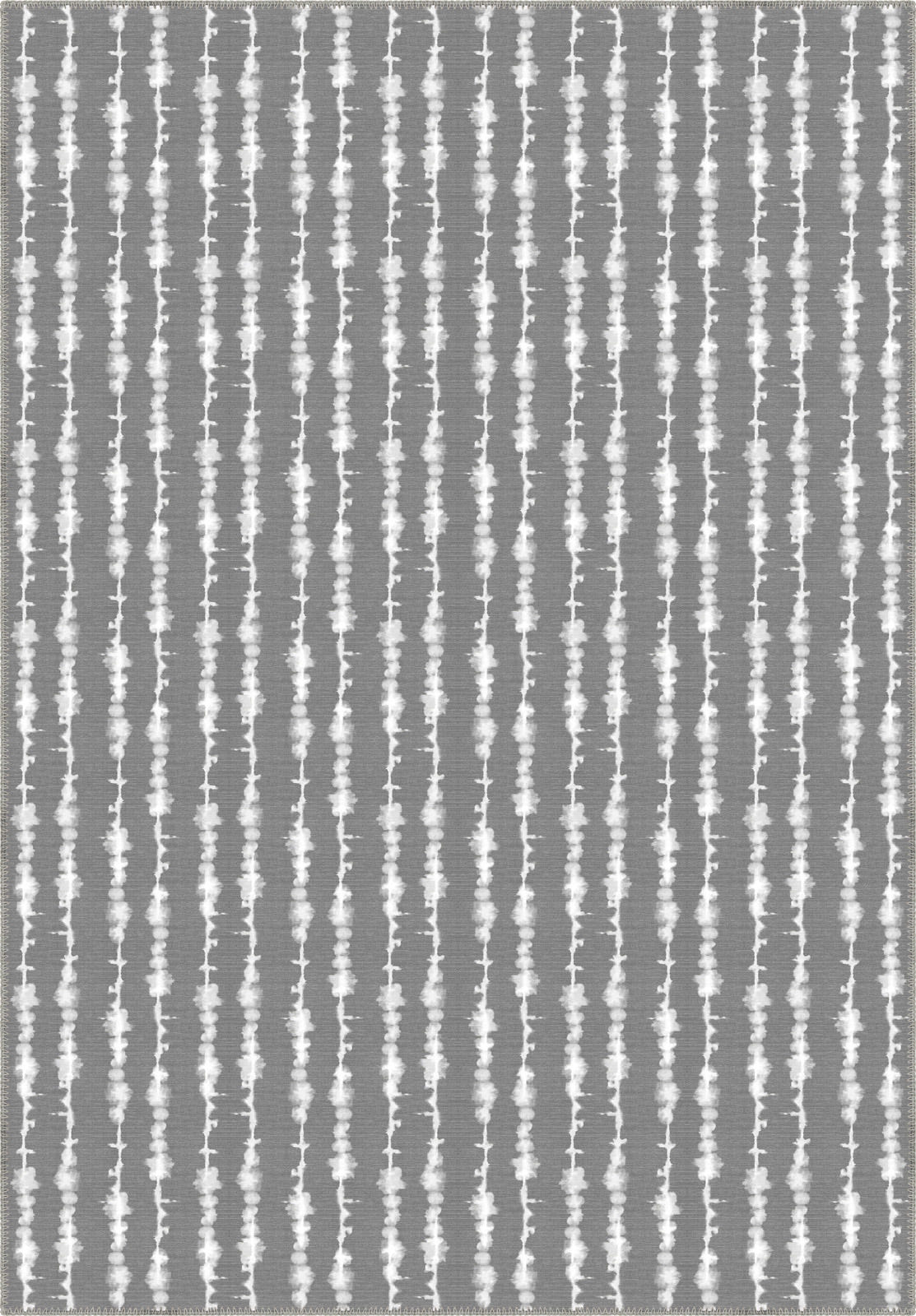 Penelope Grey Striped Washable Rug