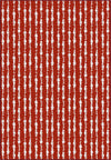 Penelope Red Striped Rug