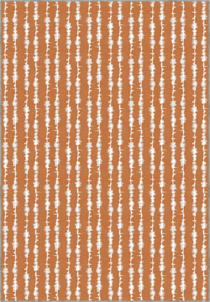 Penelope Orange Striped Rug