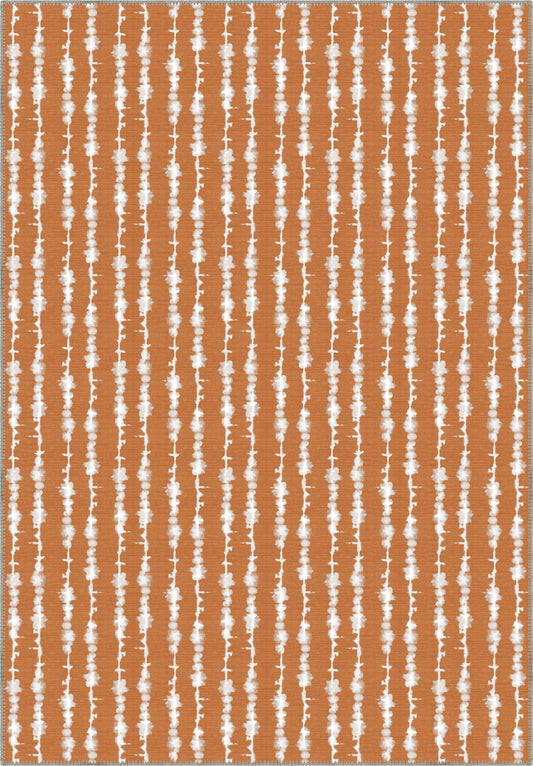 Penelope Orange Striped Rug