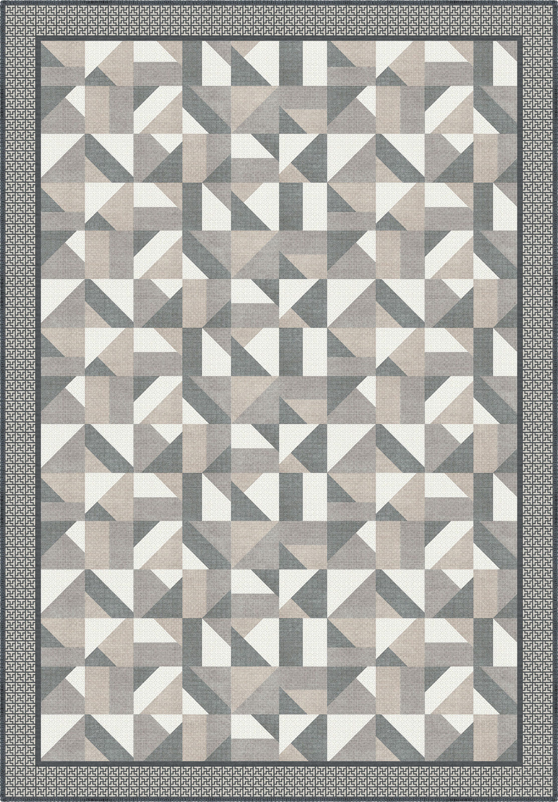 Brooke Geometric Grey Rug