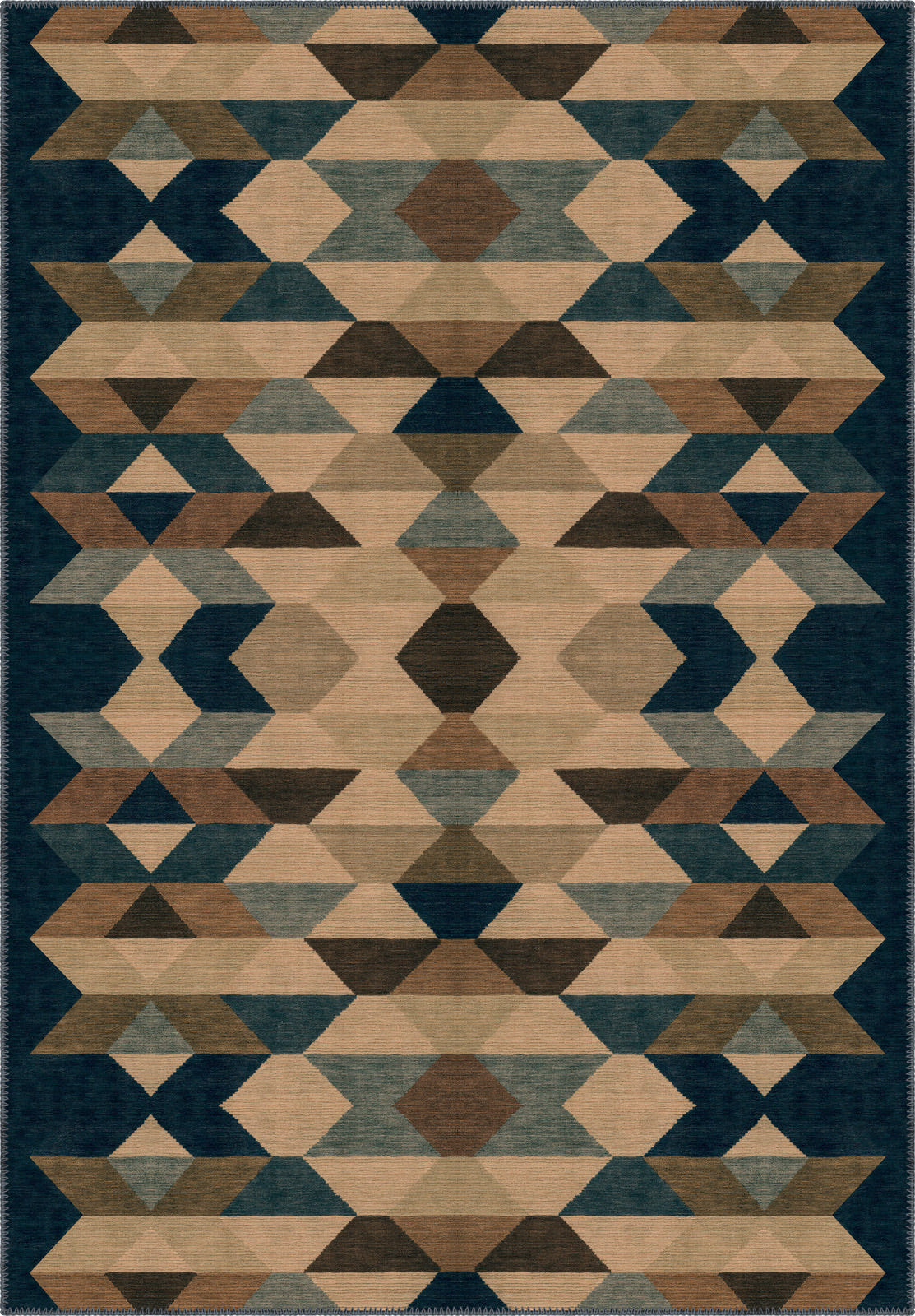 Rivena Beige Geometric Rug