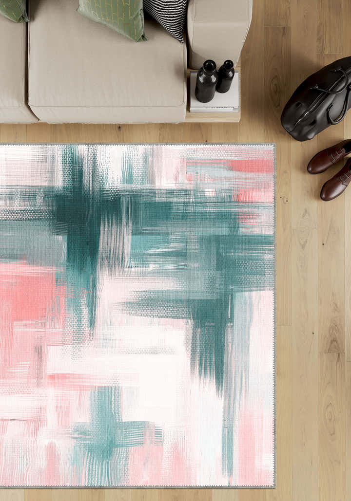 Kasen Abstract Pink Rug