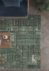 Nora Washable Green Rug