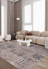 Nora Abstract Washable Pink Rug