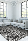 Elvara Black and White Washable Rug