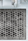 Elvara Black and White Washable Rug