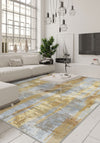 Brianna Abstract Gold Rug