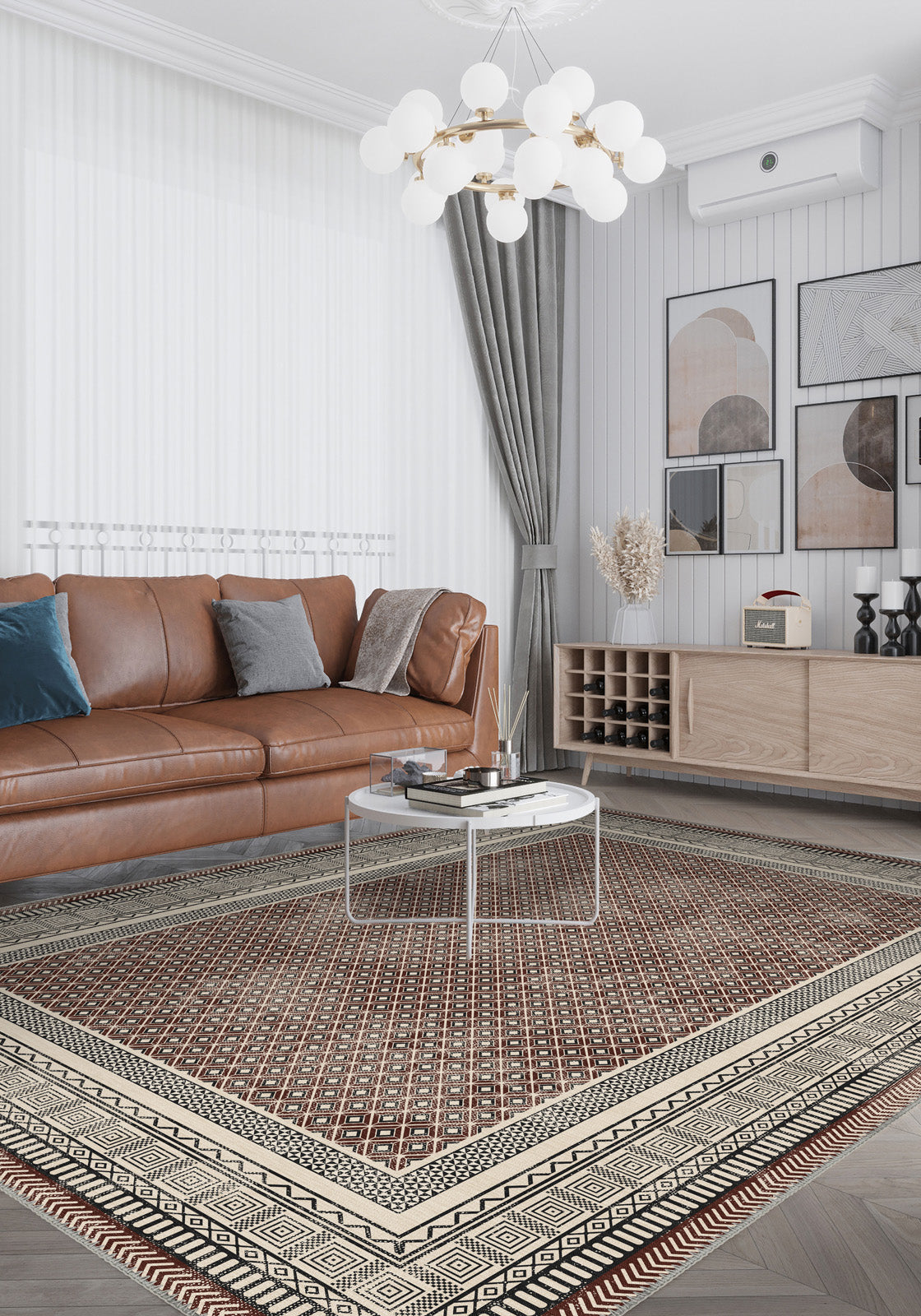 Wynn Bordered Washable Rug