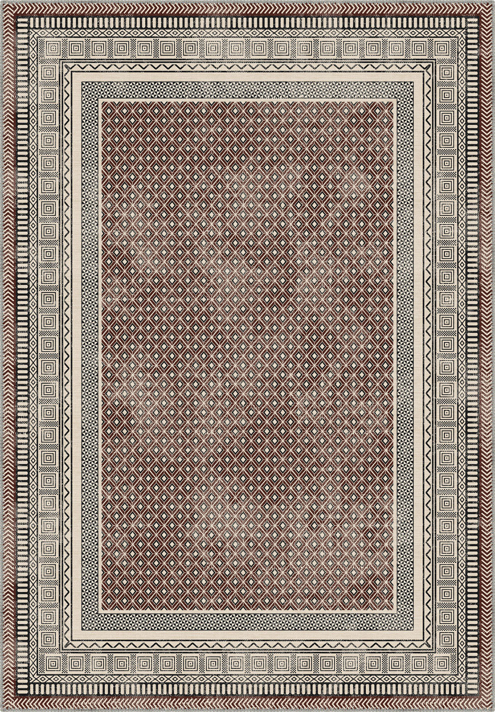 Wynn Bordered Washable Rug