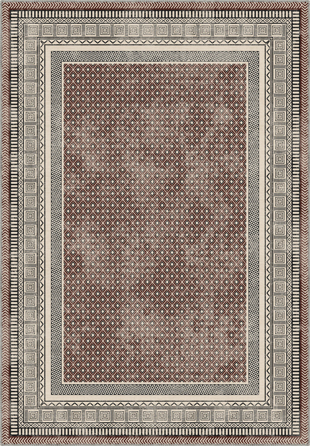 Wynn Bordered Washable Rug