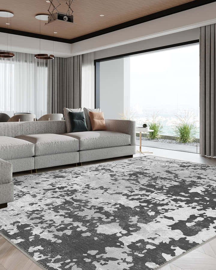 Grant Grey Abstract Rug