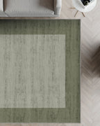 Savannah Bordered Green Rug