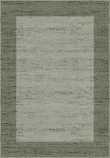 Savannah Bordered Green Rug