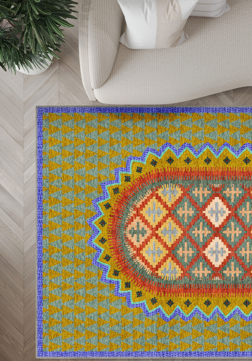 Maria Colourful Vintage Rug