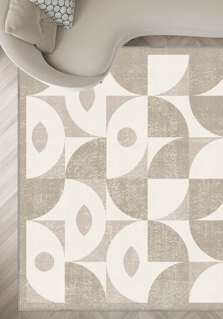 Ondara Beige Geometric Rug