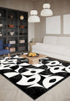Ondara Black and White Geometric Rug