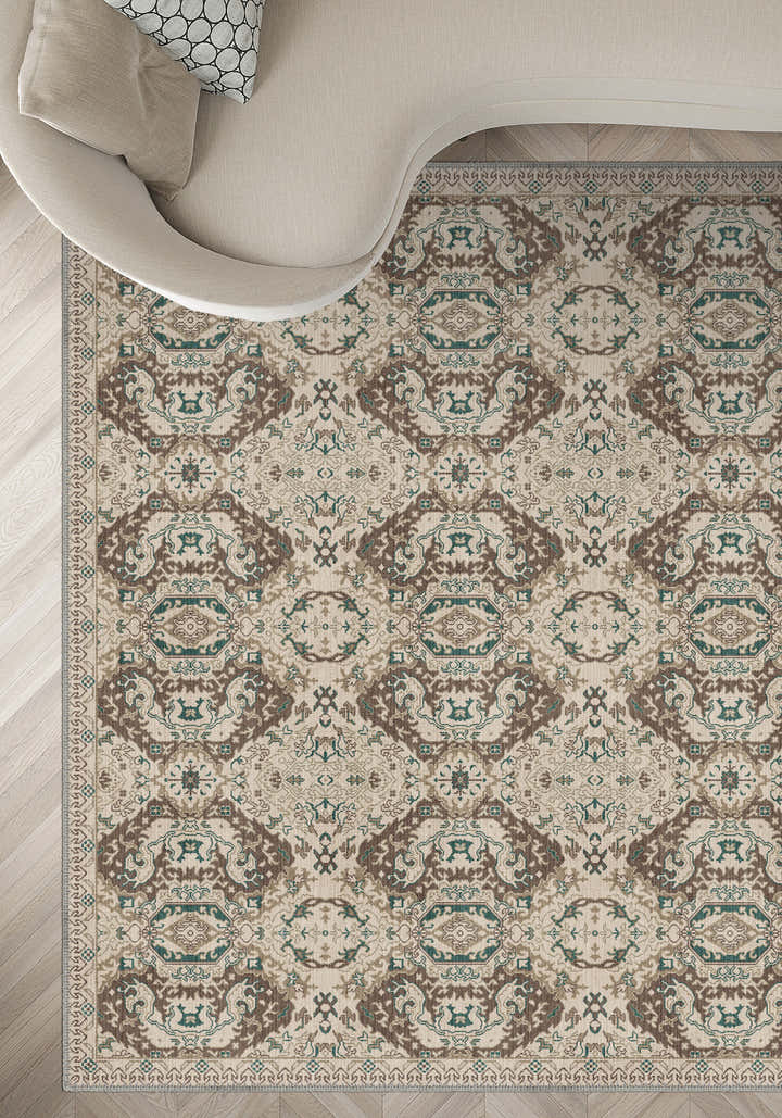Lysandra Medallion Beige Rug
