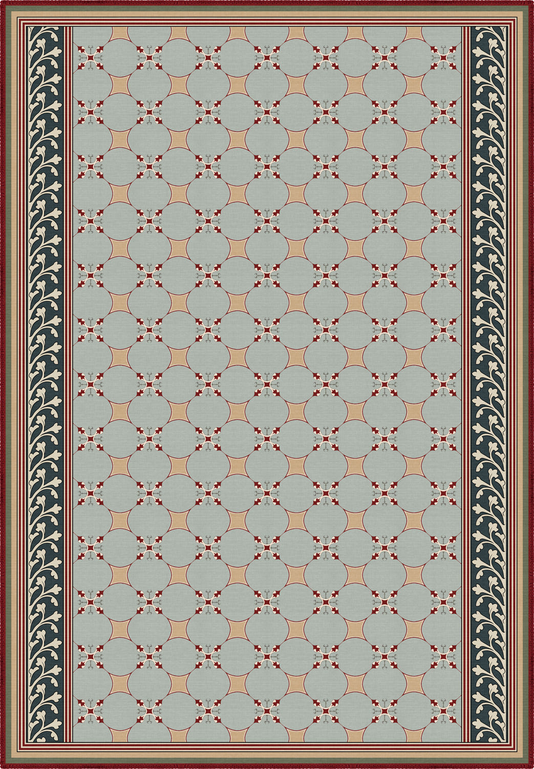 Eloise Vintage Trellis Tile Rug