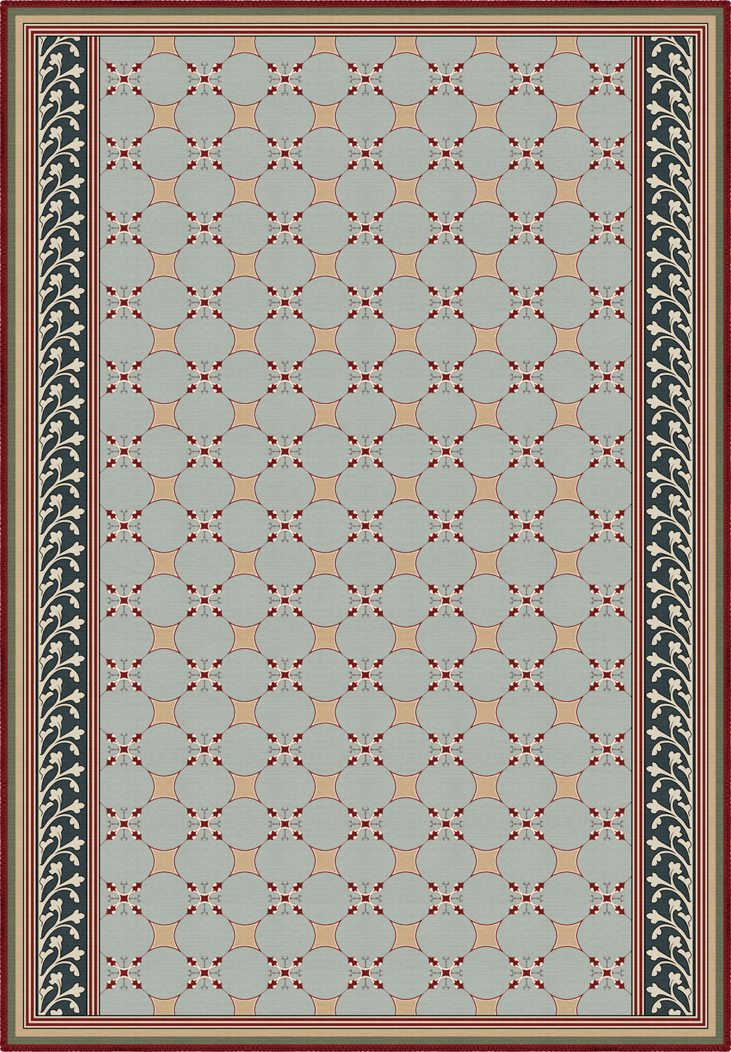 Eloise Vintage Trellis Tile Rug