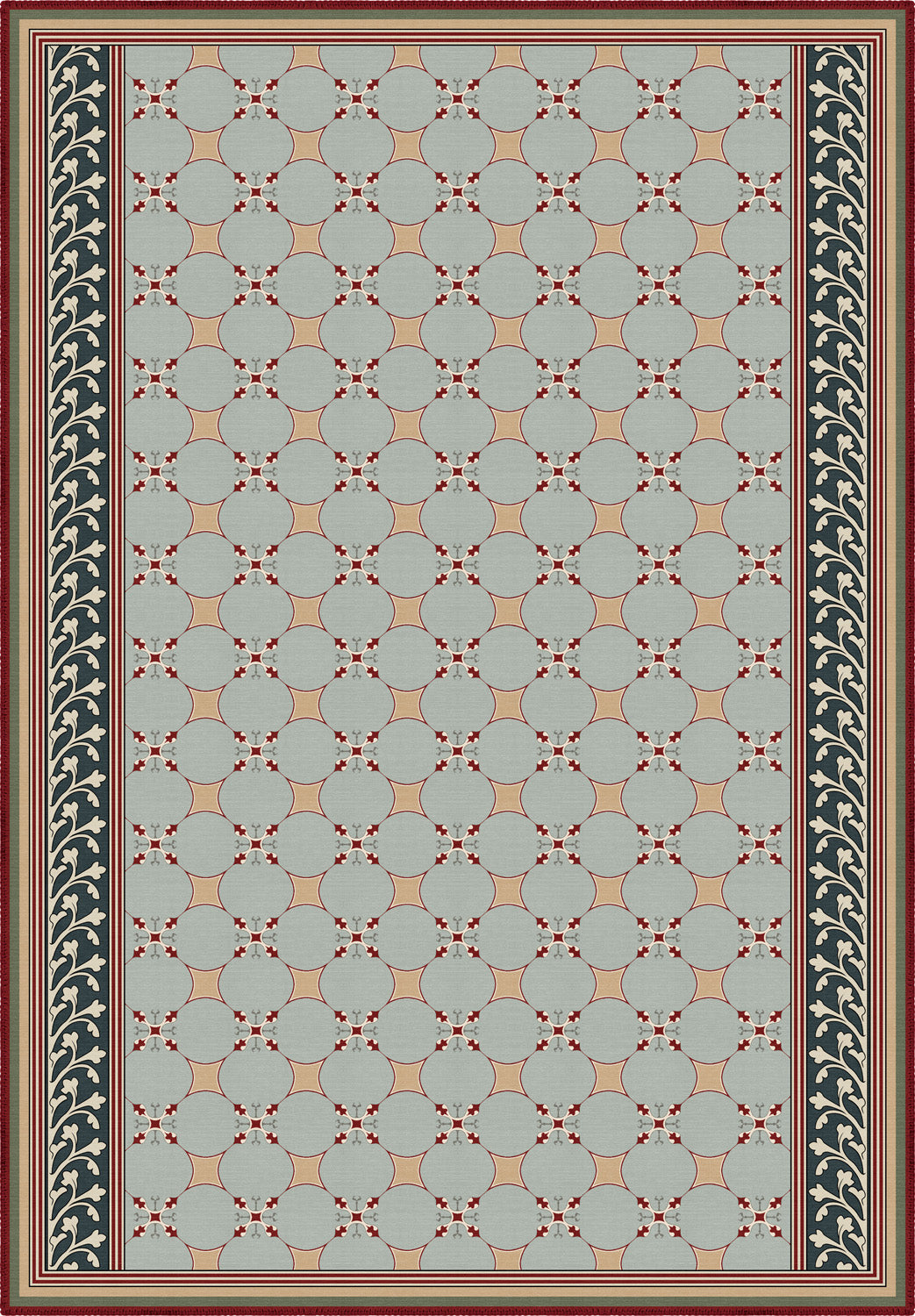 Eloise Vintage Trellis Tile Rug