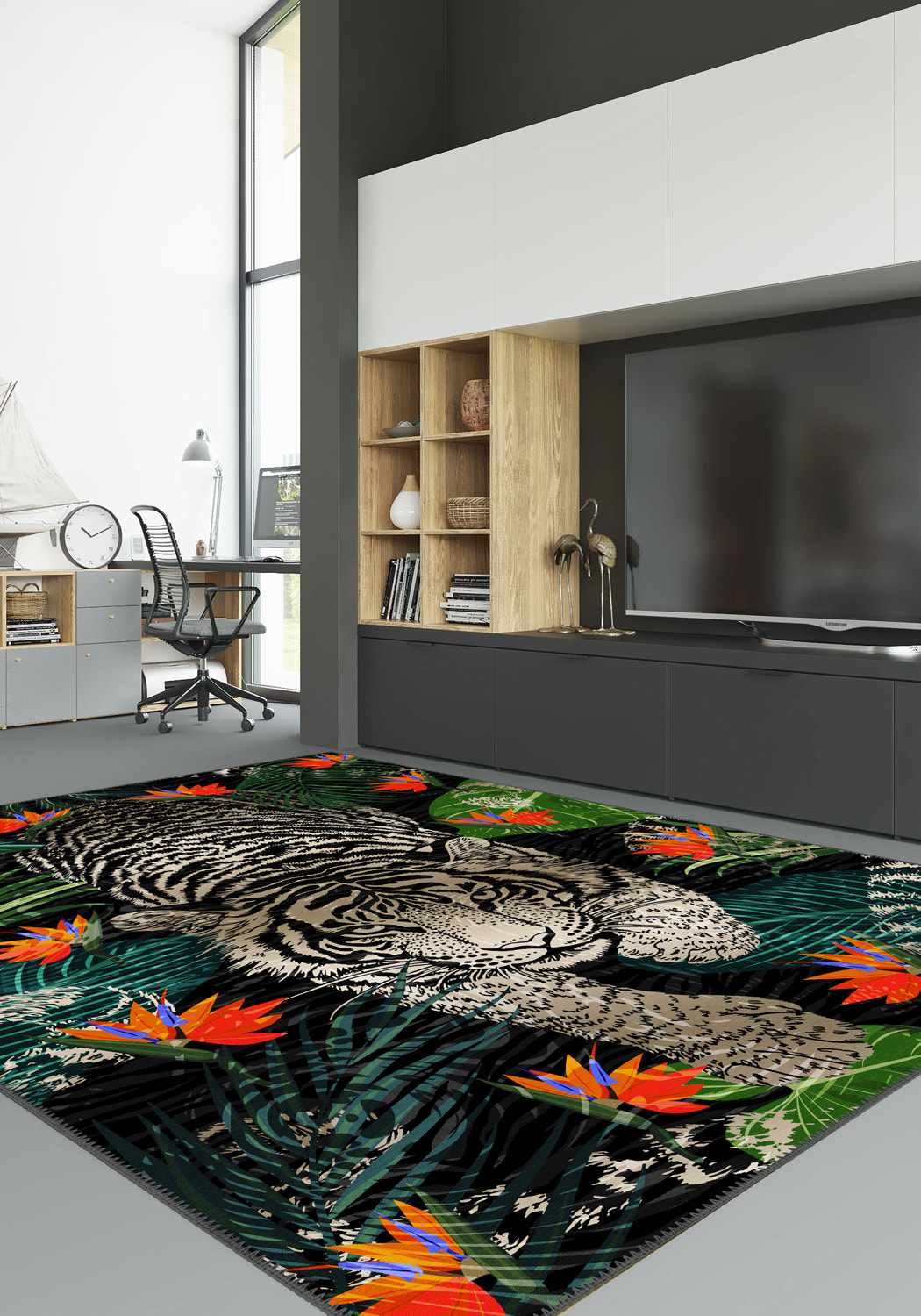 Nendei Wild Tiger Rug