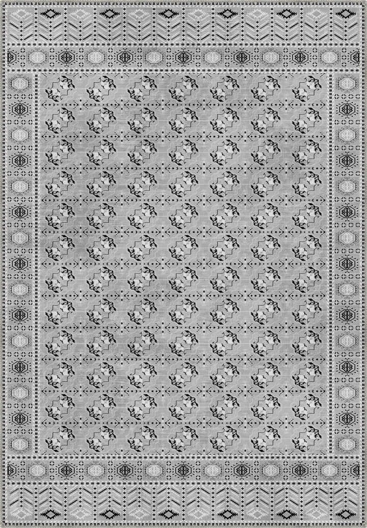Gray bokhara rug