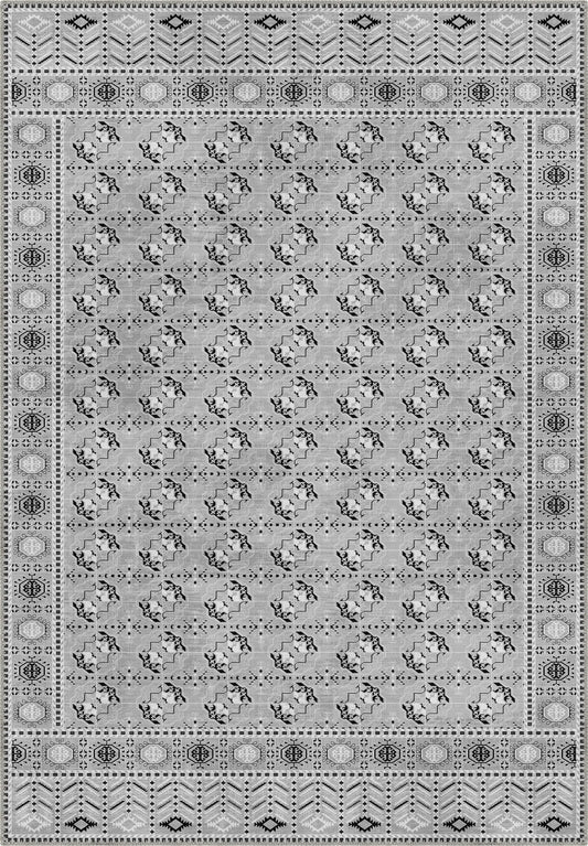 Gray bokhara rug