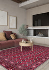 Burgundy rug for living room.