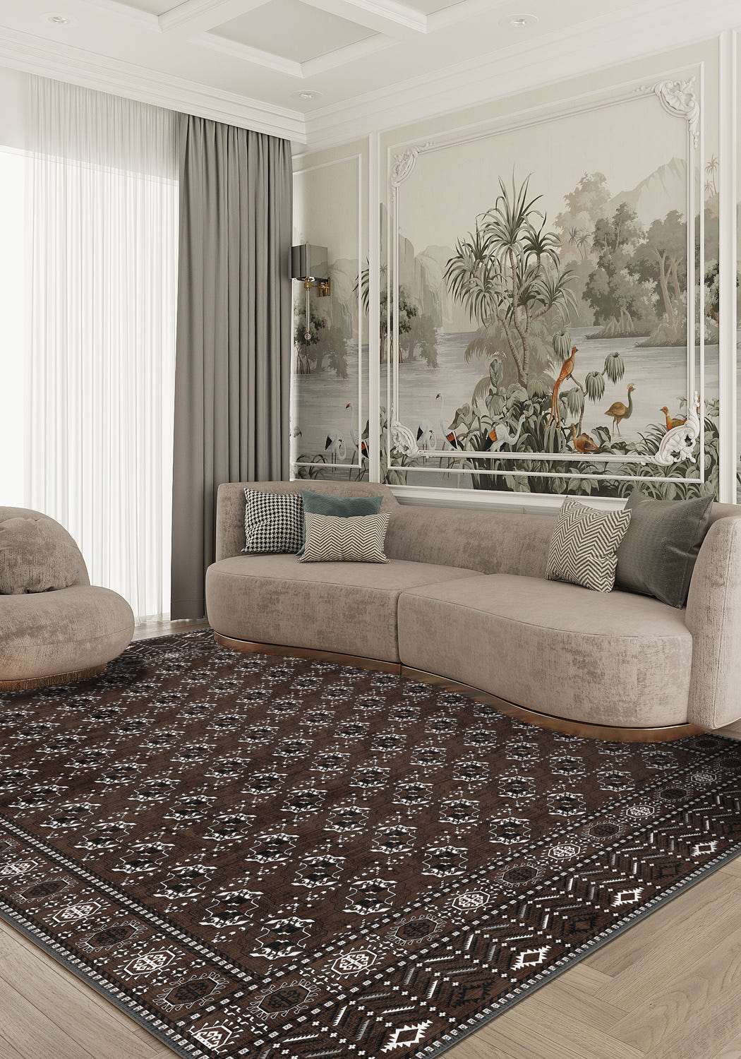 Bokhara rug for living room.