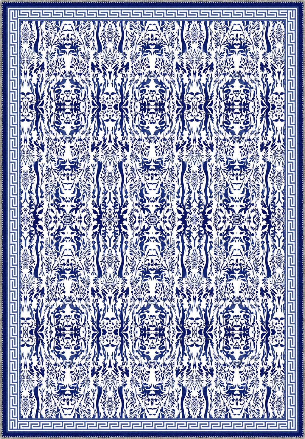 Aveline French Blue Foliage Rug
