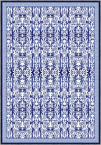 Aveline French Blue Foliage Rug