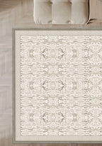 Aveline Beige Distressed Foliage Rug