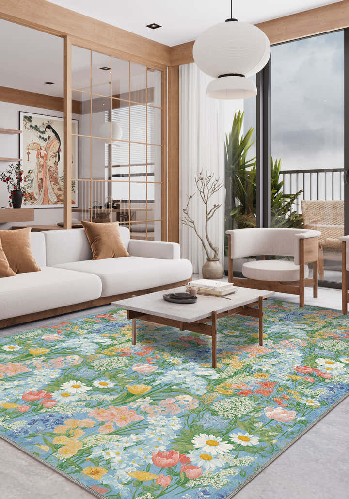 Spring Garden Floral Rug