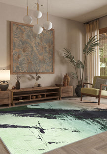 Silva Green Abstract Rug
