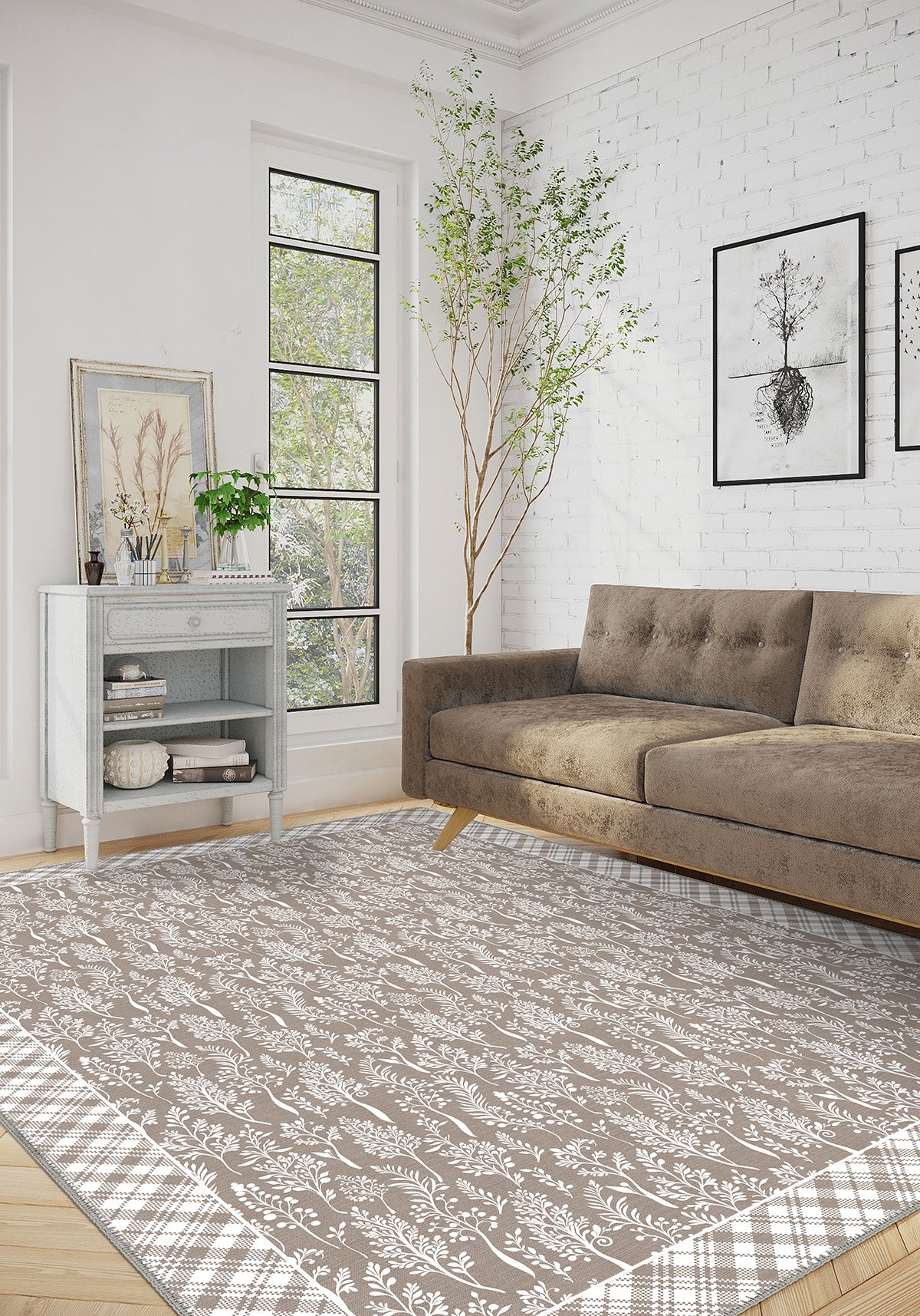 Alder Cottagecore Taupe Rug